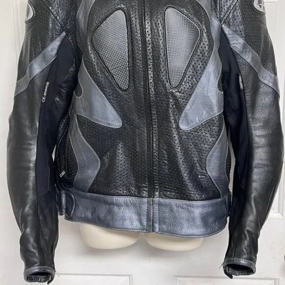 AGVSPORT BREEZE Real Leather Perforated Cycle 🏍️ Jacket w/ ARMOR💪 🛡️-Size 48 - Picture 6 of 12